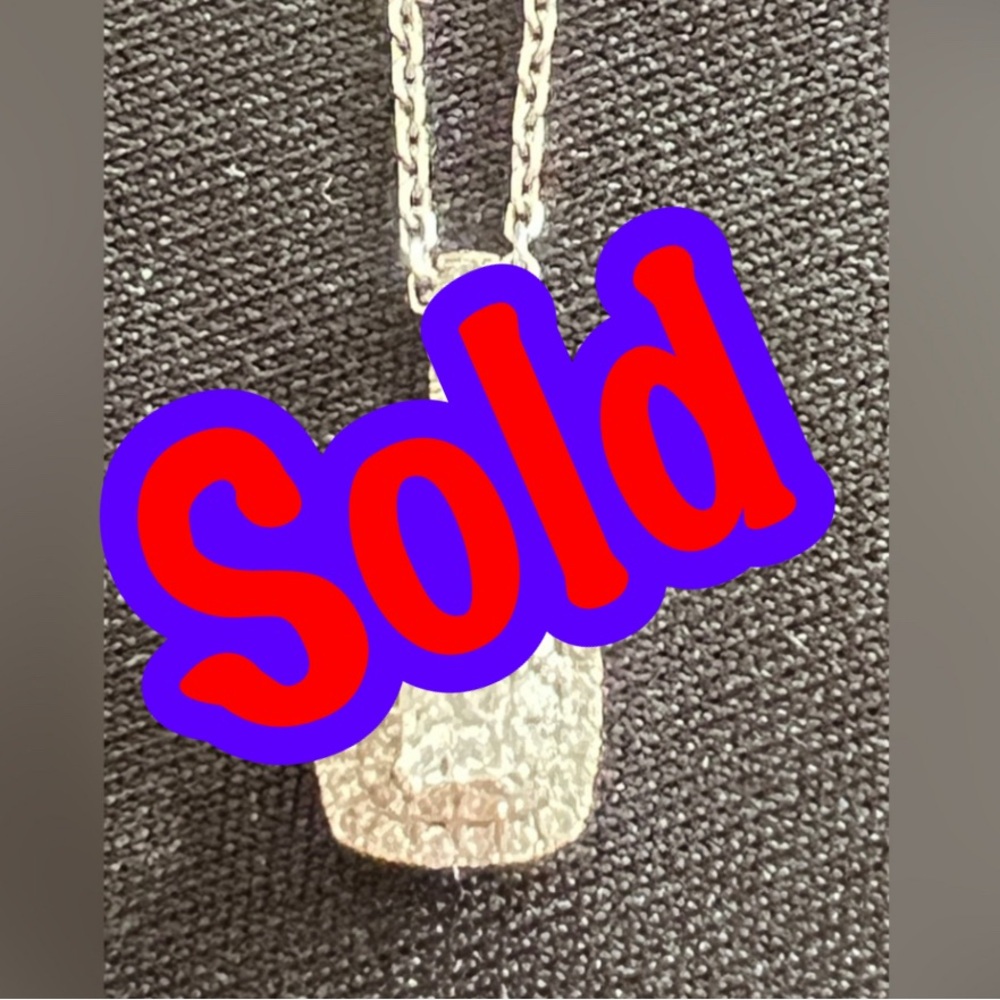 genuine white gold and diamond Pendant Necklace